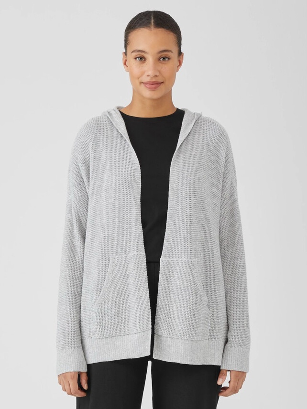 Eileen Fisher Peruvian Organic Cotton Hooded Cardigan